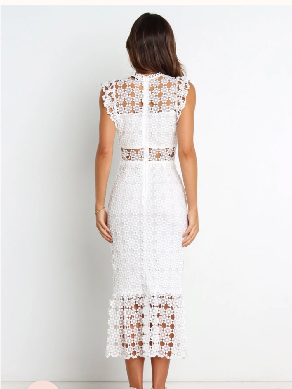 Petal & Pup White Lace Midi Dress - Picture 4 of 13